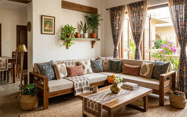 10 Home Decor Ideas with Sanganeri Block Printed Fabrics