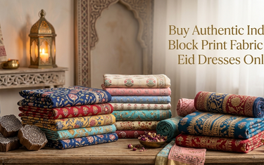 Buy Authentic Indian Block Print Fabric for Eid Dresses Online