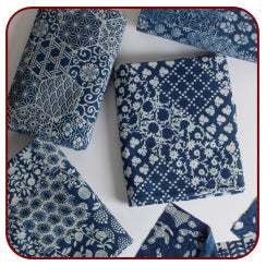 Hand Block Print Indigo Fabric