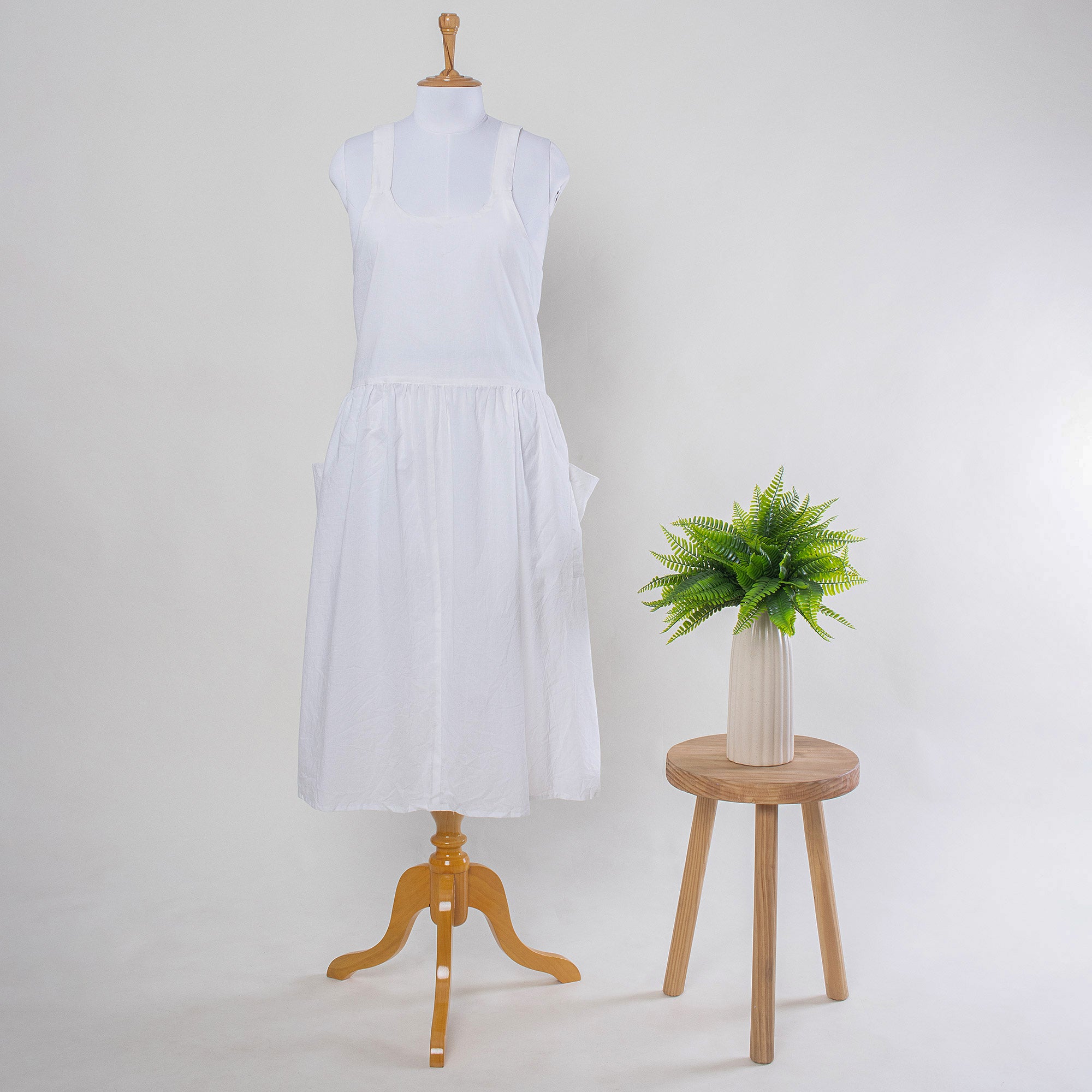Maison D'Hermine Tablier De Cuisine 100% Coton Avec Poche Centrale - Tablier Unisexe Longues Attaches