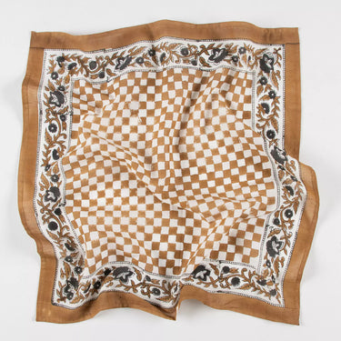 Beautiful Vintage Floral Checkered