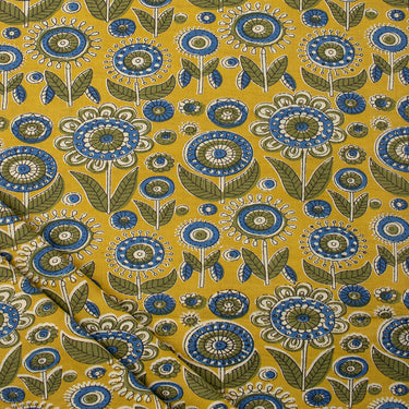 Bagru Floral Hand Block Printed Fabric