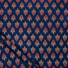 Blue Block Floral Cotton Ajrakh Print Dress Material Fabric Online