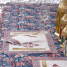 Blue Hand Block Floral Print Pure Cotton Dining Table Cover
