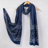 Blue Stripe Cotton Dupatta For Women's
