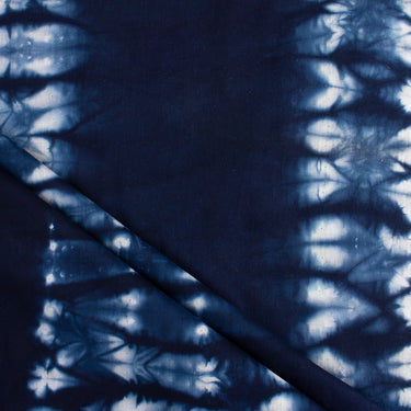 Blue Tie Dye Shibori Cotton Fabric