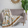 Boota Floral Printed Soft Cotton Sofa Throw Blanket