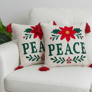 Hand Tufted Christmas Cushion Cover 16x16