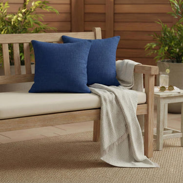 Cotton Plain Blue Cushion Cover for Chair Online