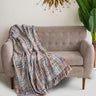 Cotton Woven Throw Blanket for Sofas