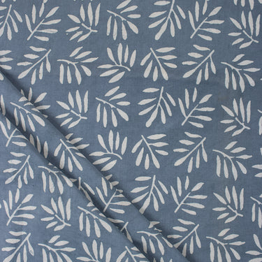 Dabu Kashish Leaf Hand Block Printed Fabric