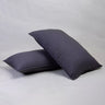 Dark Grey Kantha Quillted Soft Cotton Pillow Cover