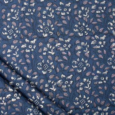 Discharge Block Printed Dress Material Fabric
