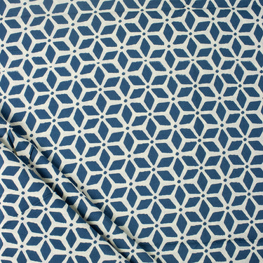 Discharge Hand Block Printed Cotton Material Fabric