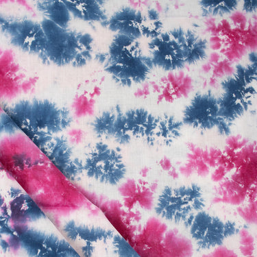 Dmaasa Multicolor Cotton Tie and Dye Fabric