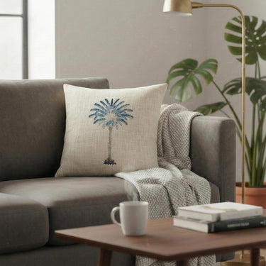 Dmaasa Palm Tree Print Cotton Cushion Cover 16x16