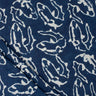 Fish Hand Block Print Indigo Fabric
