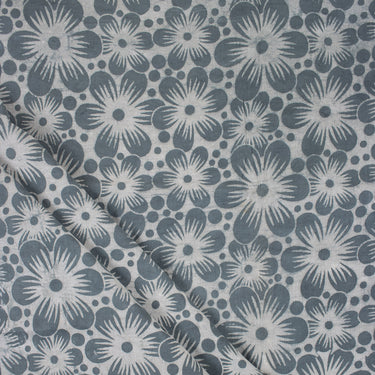 Floral Dabu Kashish Cotton Hand Block Printed Fabric