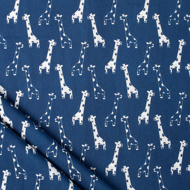 Giraffe Discharge Hand Block Printed Cotton Fabric