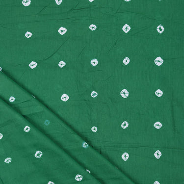 Green Bandhani Cotton Printed Fabric at Best Prices