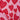 Hand Block Heart Shape Print Cotton Fabric
