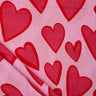 Hand Block Heart Shape Print Cotton Fabric