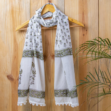 Hand Block Print Cotton Ladies Stole