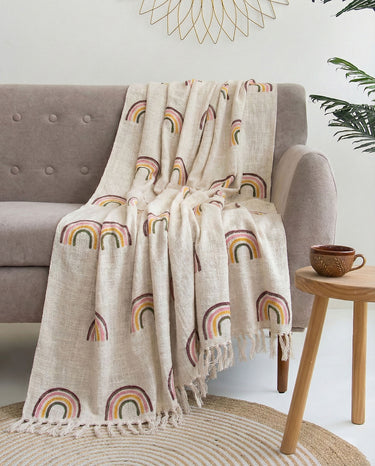 Hand Block Printed Bed Throw Blanket