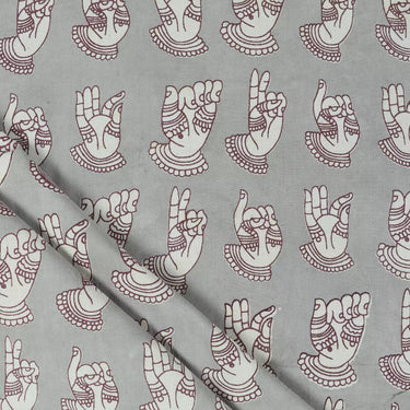 Hand Block Printed Dabu Kashish Cotton Fabric