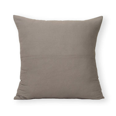 Handmade Gray Waffle Cotton Cushion Cover