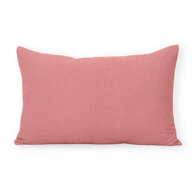 Handmade Plain Pink Waffle Pillow Sham