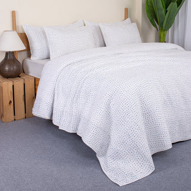 Handmade Pure Cotton Kantha Quilt Winter Blanket