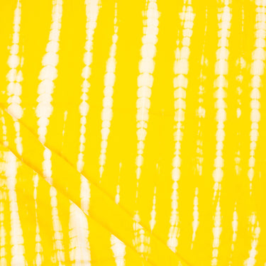 Handmade Soft Cotton Yellow Tie And Dye Shibori Fabric