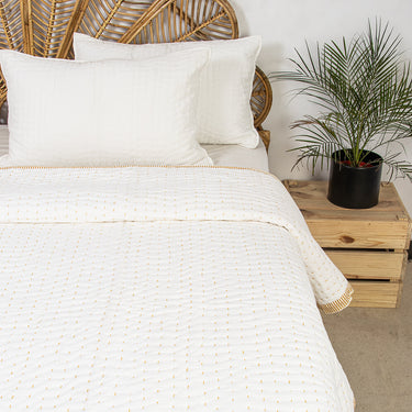 Indian Handmade Kantha Quilt Blanket