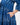 Indigo Block Printed Long Maxi Dress for Women