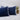 Indigo Blue Stripe Border Quilted Cotton Kantha Pillow Cover