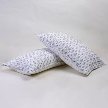 Kantha Hand Stitched Cotton Grey Pillow Cover