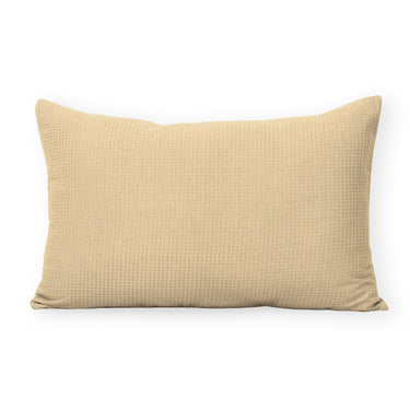 Light Yellow Cotton Waffle Pillow Covers
