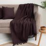 Luxury Brown Plain Sofa Throw with Two Cushion Covers - Gift Items for Home Use