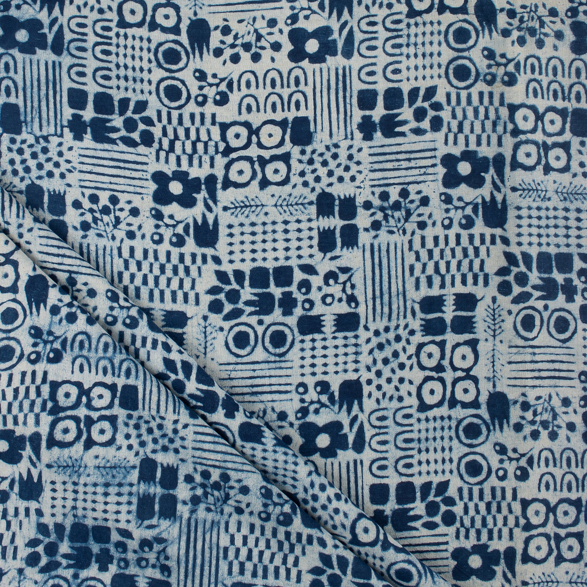Buy Multi Design Indigo Hand Block Print Fabric Online – Dmaasa