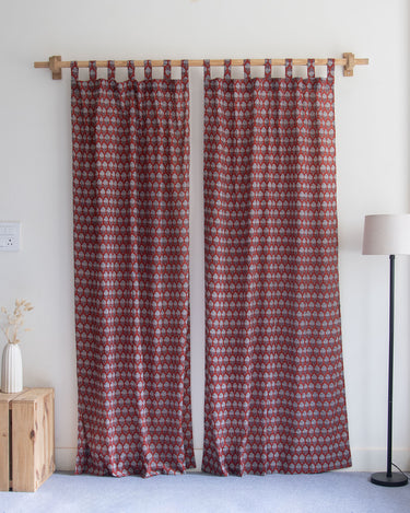 New Online Hand Block Printed Curtains for Bedroom