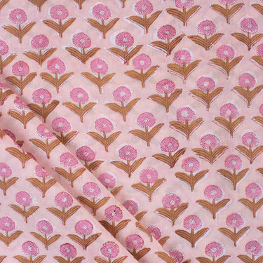 Organic Cotton Hand Block Printed Fabric