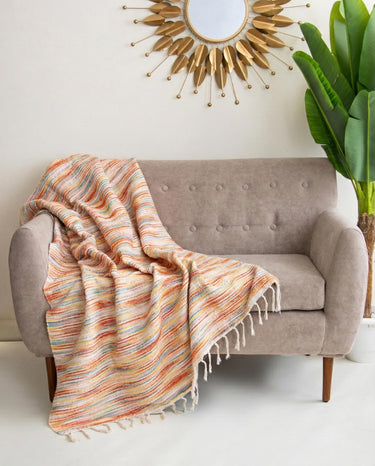 Organic Cotton Woven Sofa Throw Blanket