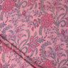 Pink Floral Hand Block Print Fabric