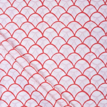 Pink Hand Block Printed Cotton Fabric Online