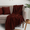 Plain Organic Sofa Throws for Living Room with Cushion Covers - Diwali Gifts for Home