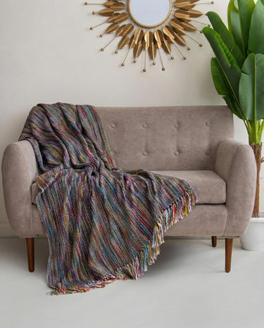 Premium Cotton Woven Sofa Throw Blanket