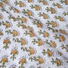 Premium Quality Orange Cotton Hand Block Printed Fabric