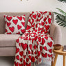 Printed Red Cotton Cushion Cover with Sofa Throw Useful Gifts
