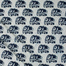 Pure Cotton Elephant Indigo Hand Block Print Fabric Perfect for Kurta
